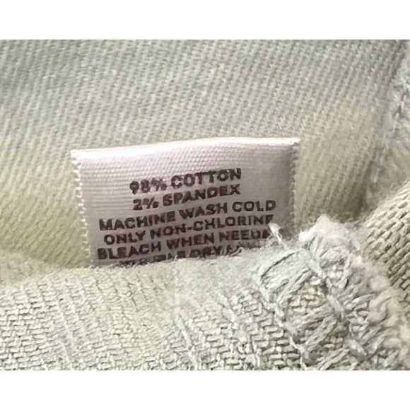 Loft Outlet Denim Cuffed Crop Jeans Size 2 Light Green - Picture 4 of 5